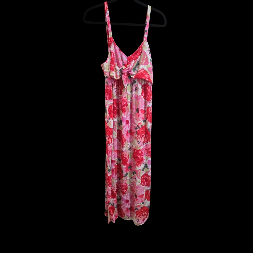 NWT Ophelia Roe -Floral Maxi Dress in Red and Pink